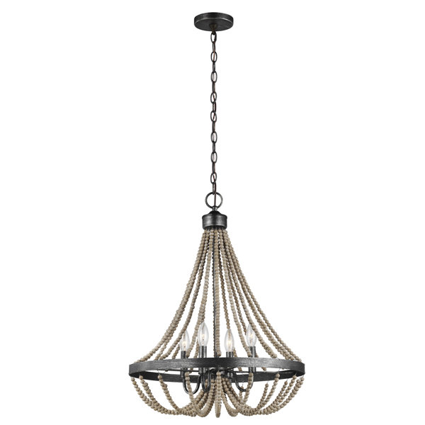Bungalow Rose New Braunfels 4 Light Candle Style Empire Chandelier with Beaded Accent & Reviews